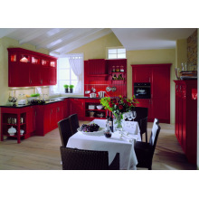 Top Sales Cabinet de cuisine couleur rouge pour le commerce de détail (GLOE256)